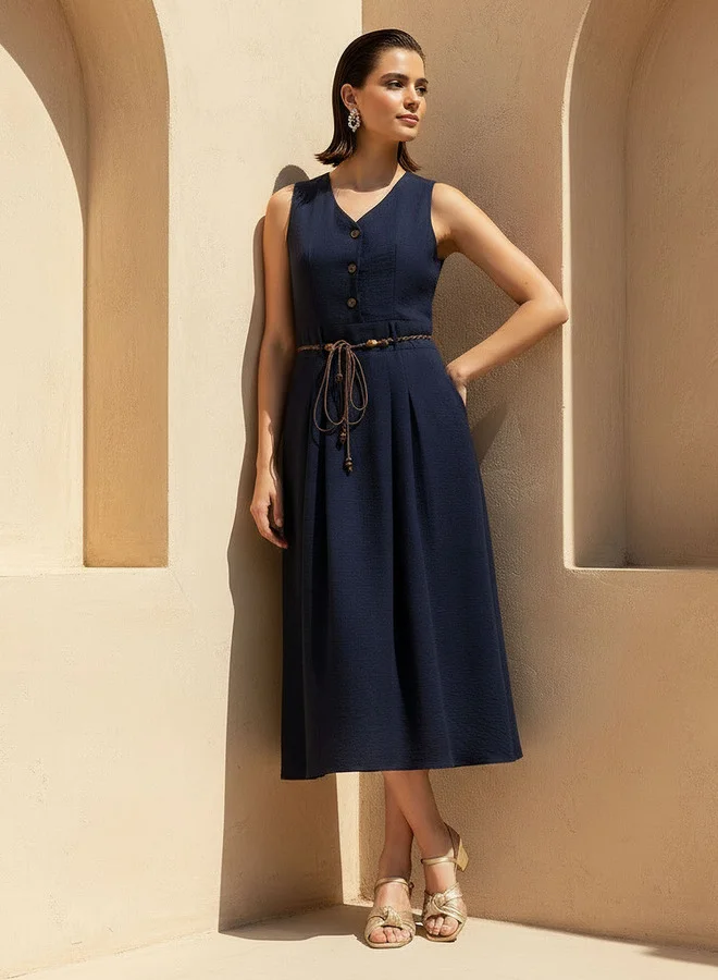 سبلاش فيڤ Midi Shirt Dress with Belt